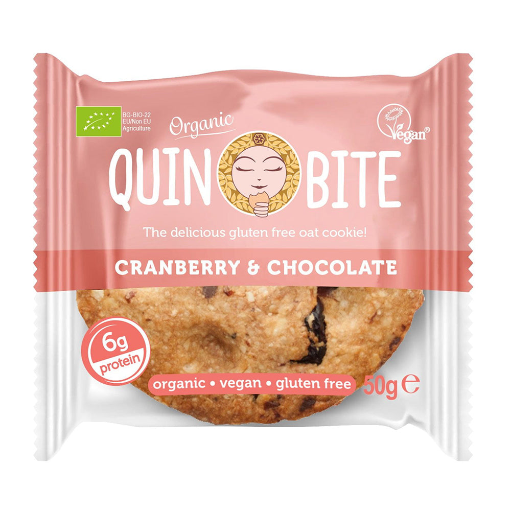 Quin Bite Bio Cranberry- und Schokoladenkekse