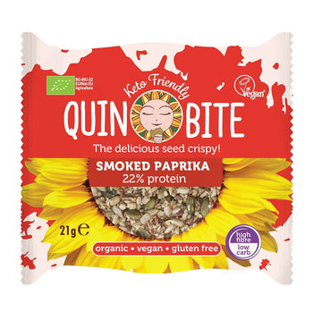 Quin Bite Bio Smoked Paprika Seeds Crispy | 21g | Vegan Keto Friendly