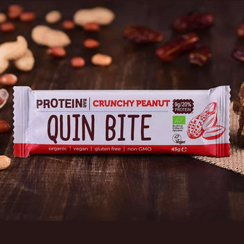 Quin Bite Bio Protein Riegel Knusprige Erdnuss