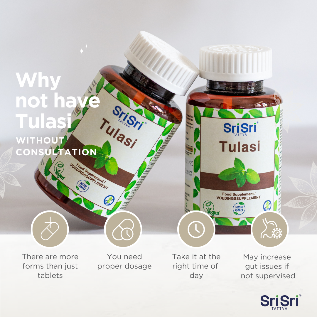 Tulasi Tablets | Holy Basil Supplement | Tulasi Herb | 60 Tablets