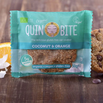 Quin Bite Bio Coconut and Orange Cookies