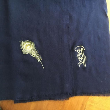 Pashmina Shawls with Peacock Feather